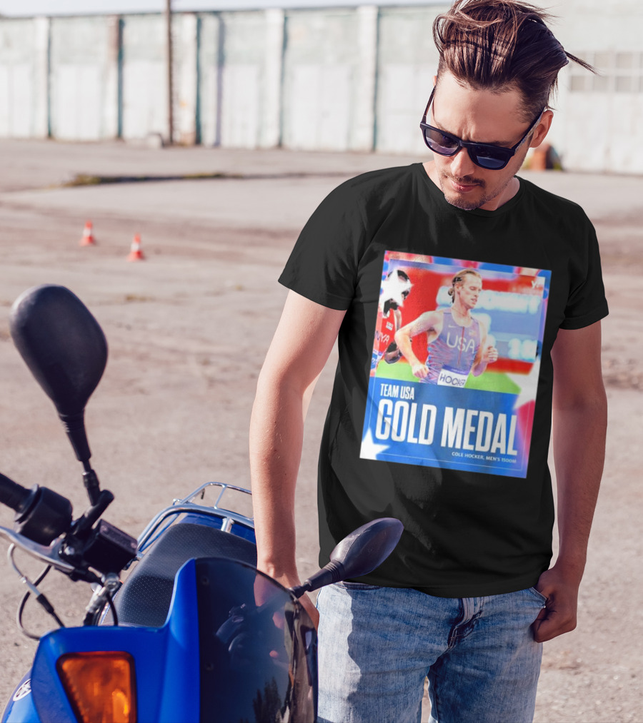 Team USA Cole Hocker Gold Medal Men's 1500m T-Shirt