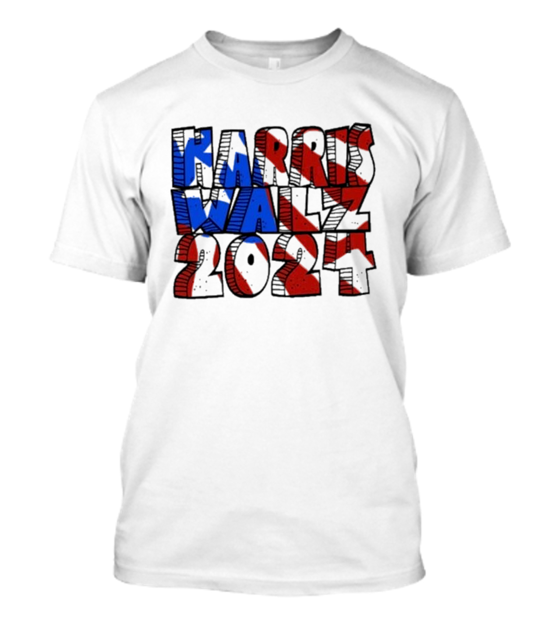 Harris Walz 2024 Patriotic Election Graphics T-Shirt