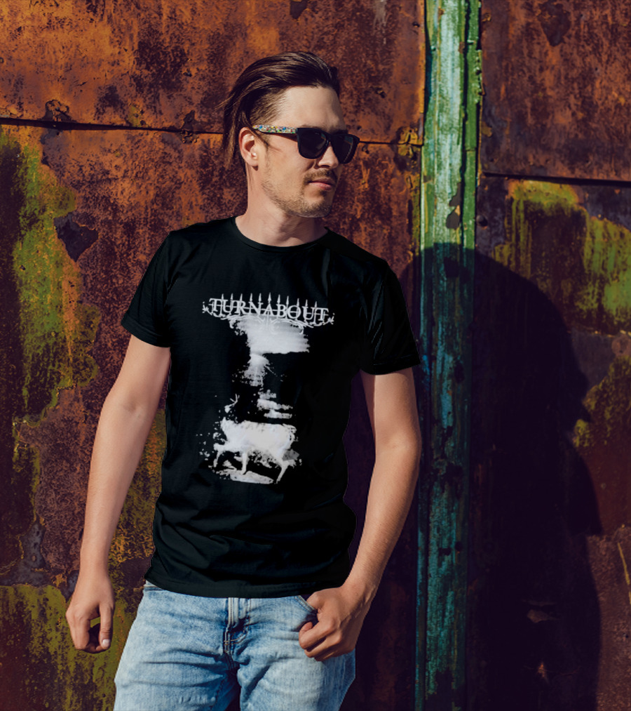Deadbodyposse Turnabout Mysterious Monochrome Deer Scene T-Shirt