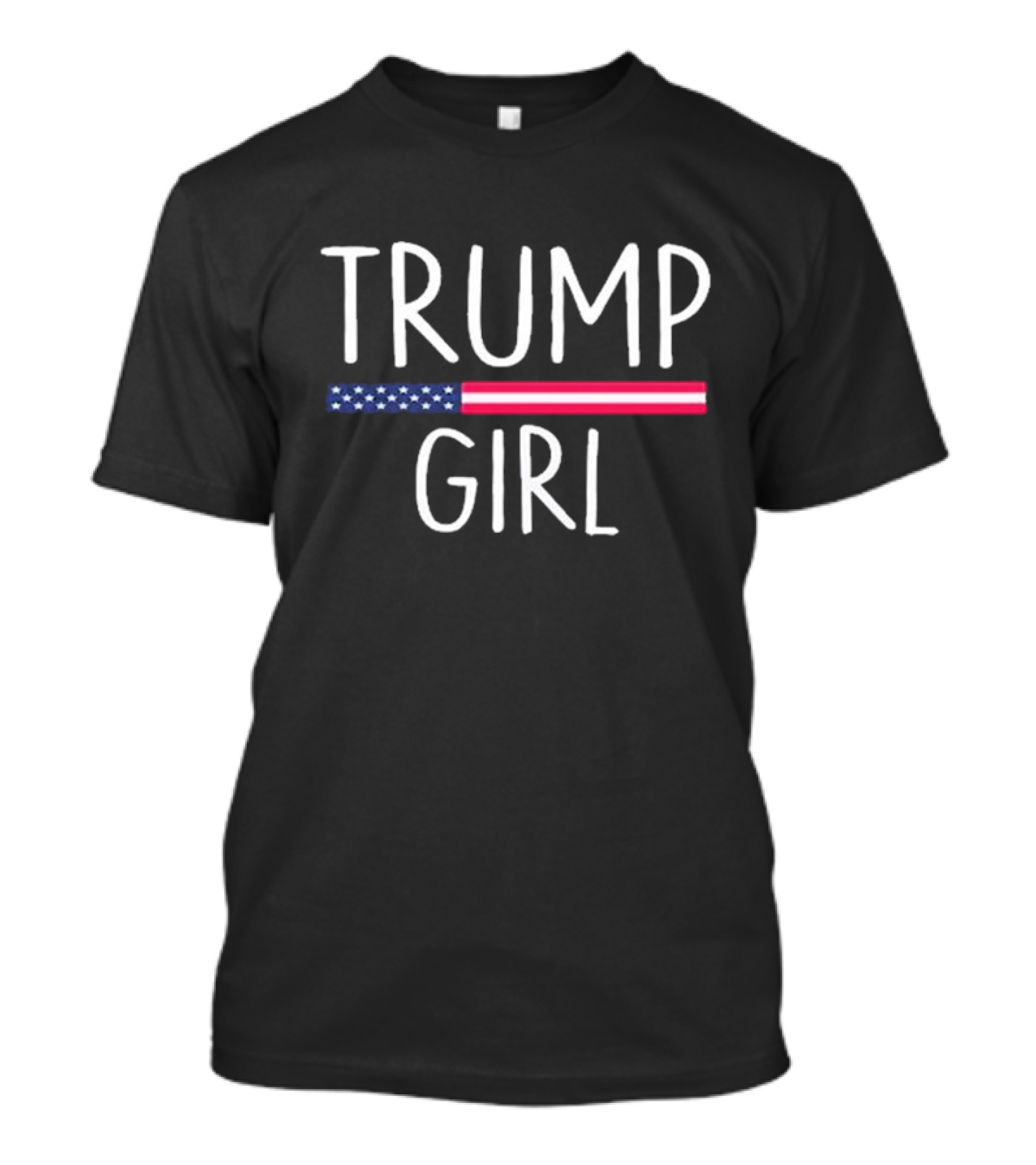 Trump Girl American Flag T-Shirt