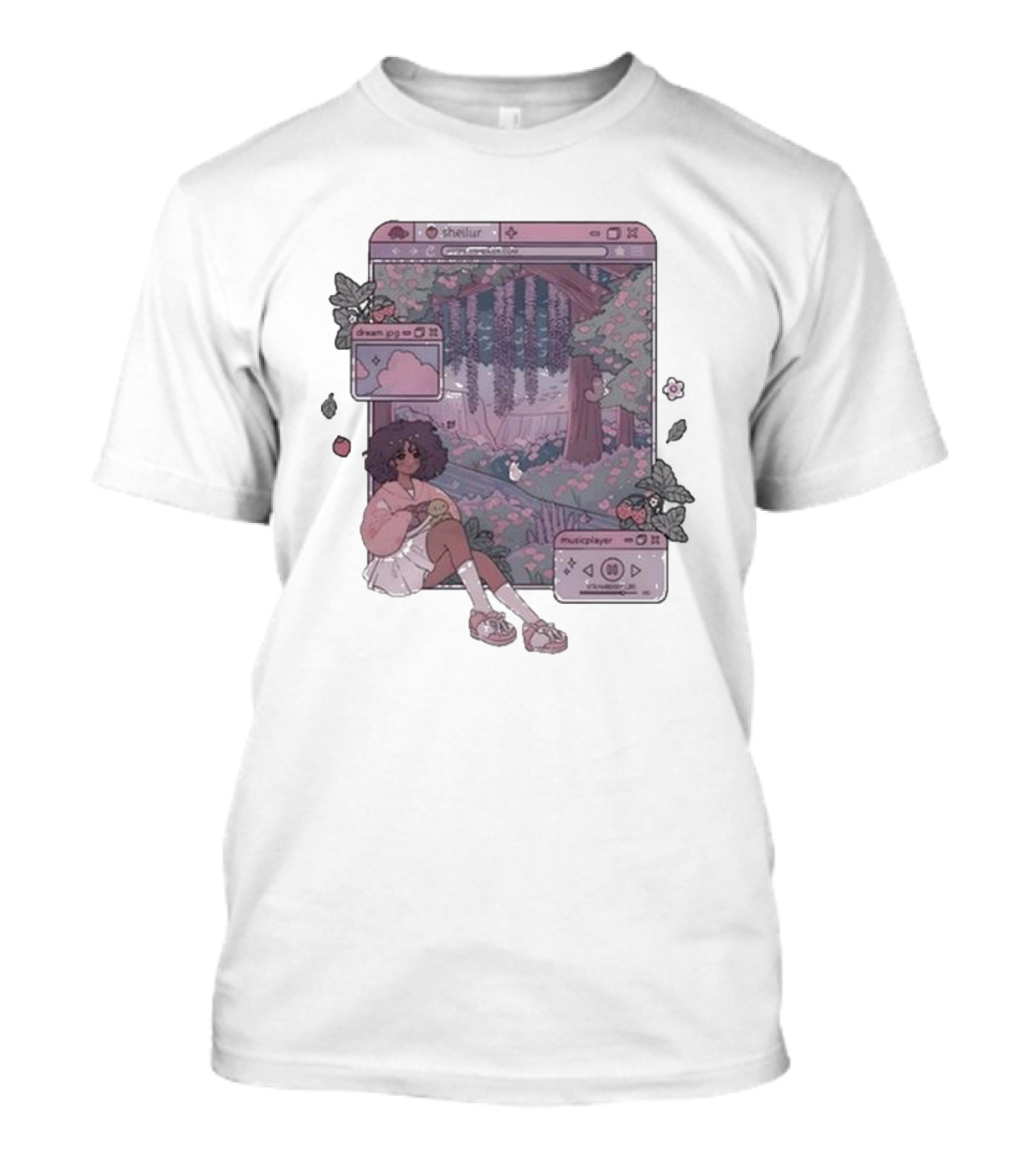 Sheilur Dreamy Strawberry Dream 2024 Musicplayer Aesthetic T-Shirt