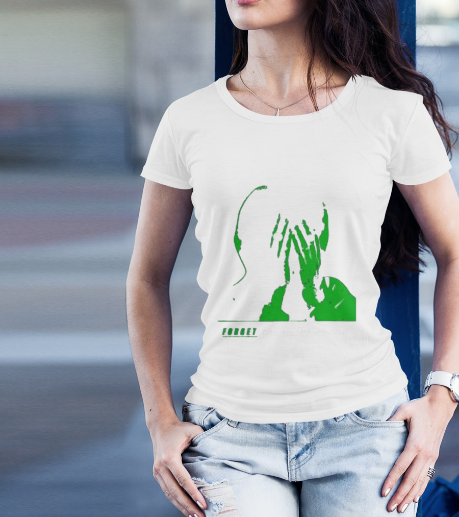 The Twilight Sad Forget The Night Ahead Green Silhouette With White Eyes T-Shirt