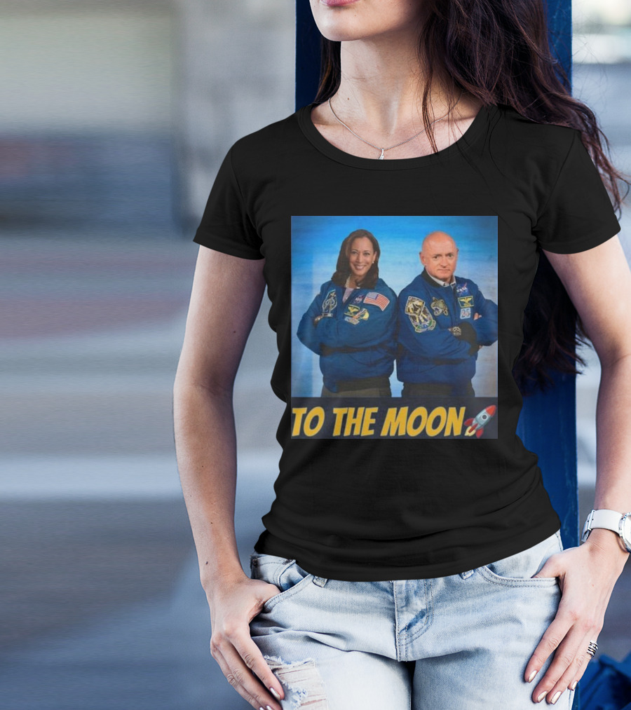 Kamala Harris Mark Kelly To The Moon 2024 NASA Jackets Rocket T-Shirt