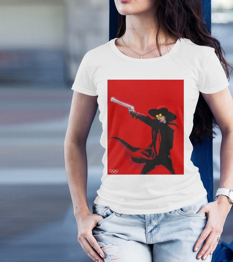Kim Yeji Olympic Paris 2024 Alucard Shooter Red Cloak And Yellow Glasses T-Shirt