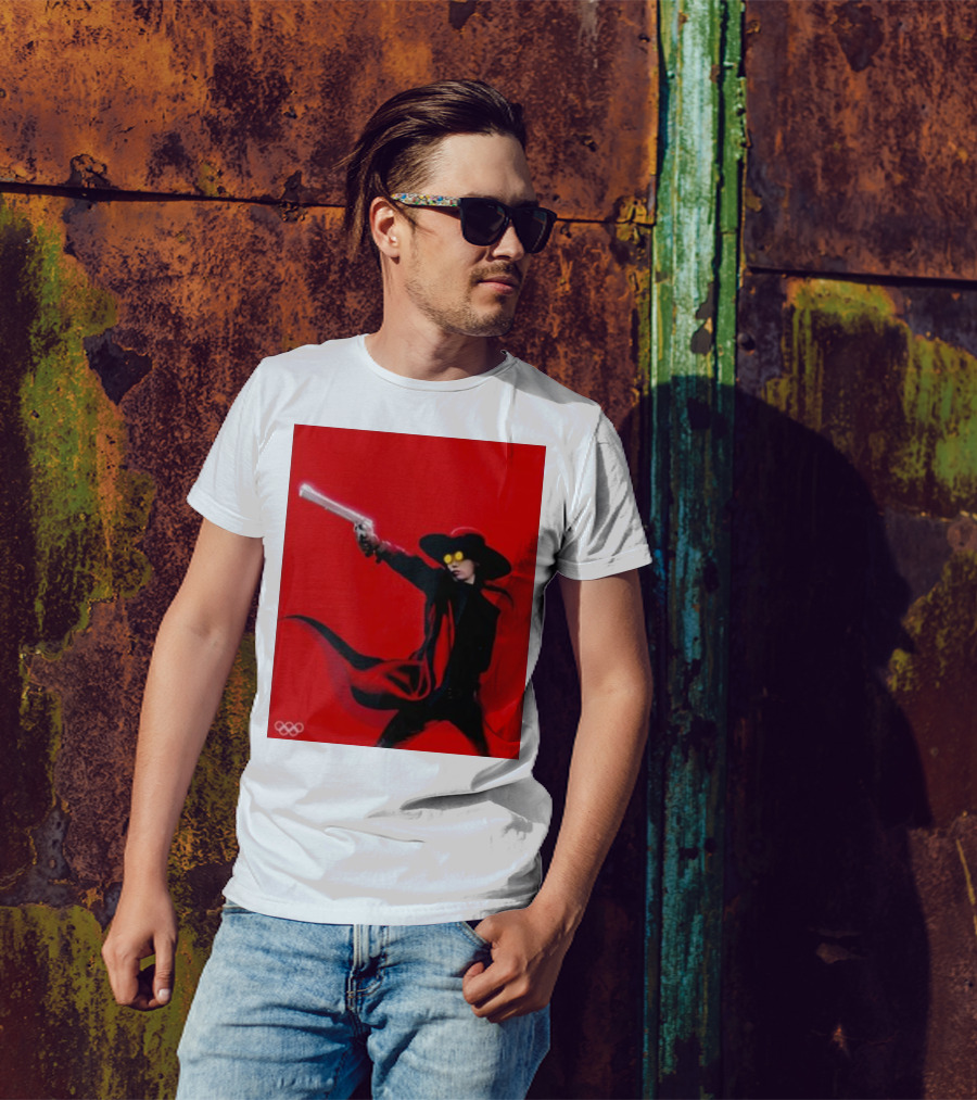 Kim Yeji Olympic Paris 2024 Alucard Shooter Red Cloak And Yellow Glasses T-Shirt