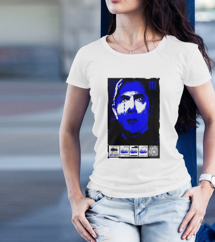 Jack White August 13 2024 The Basement East Nashville TN Blue Dracula T-Shirt