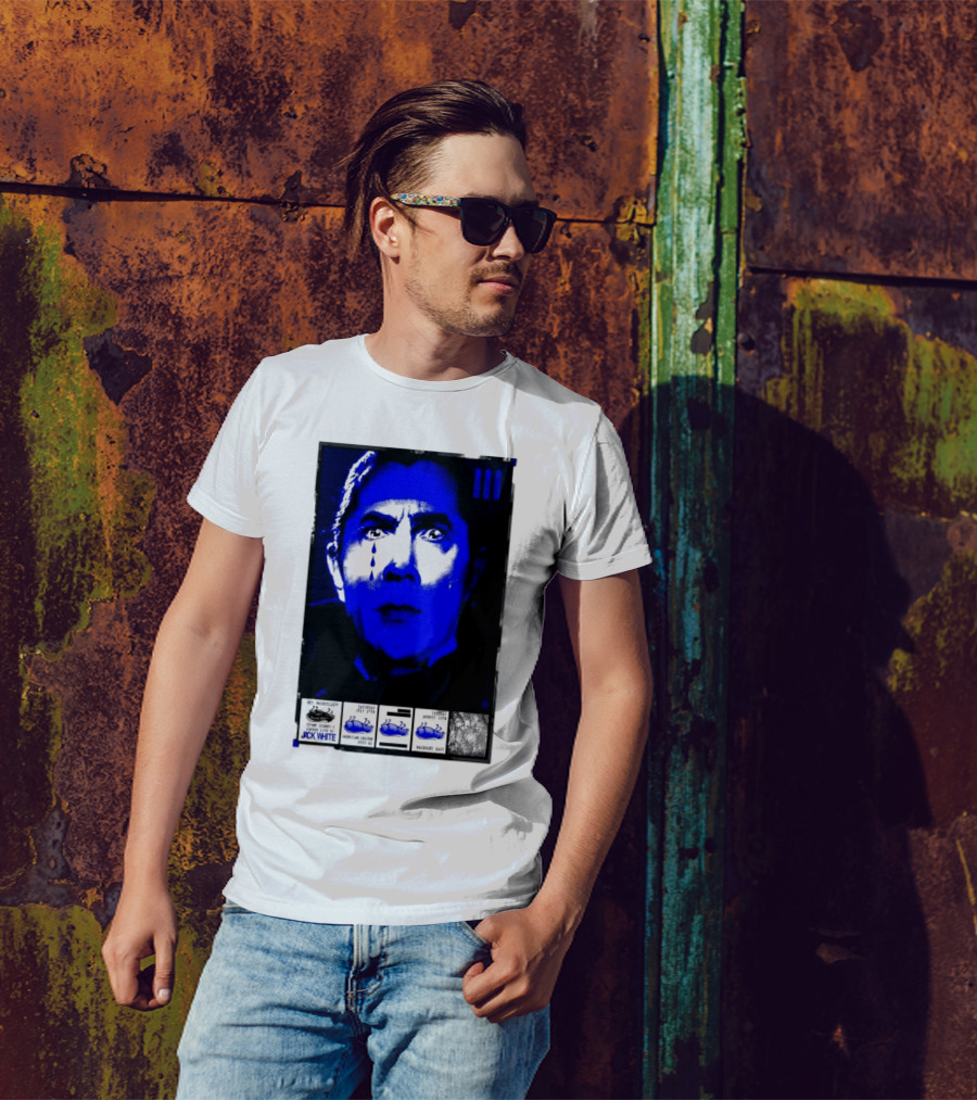 Jack White August 13 2024 The Basement East Nashville TN Blue Dracula T-Shirt