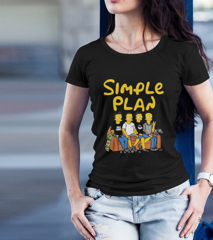 Simple Plan Cartoon Band North American Tour T-Shirt