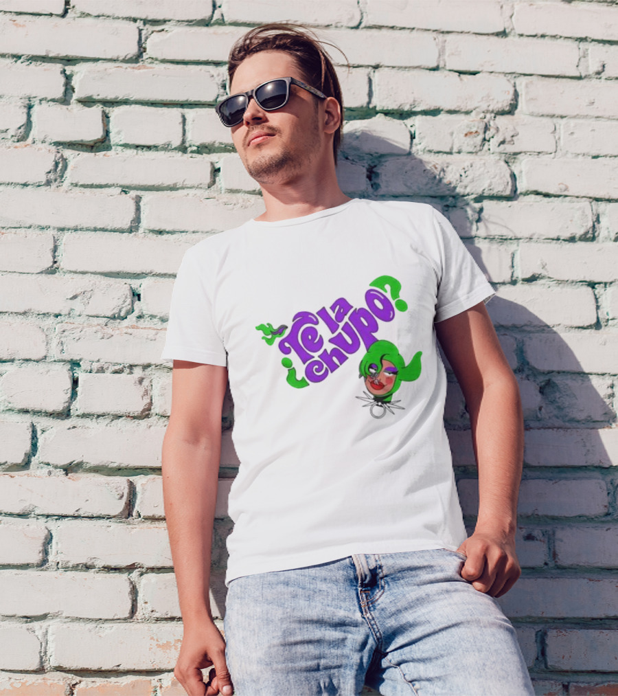 Te La Chupo Question Mark With Green Hair Character T-Shirt