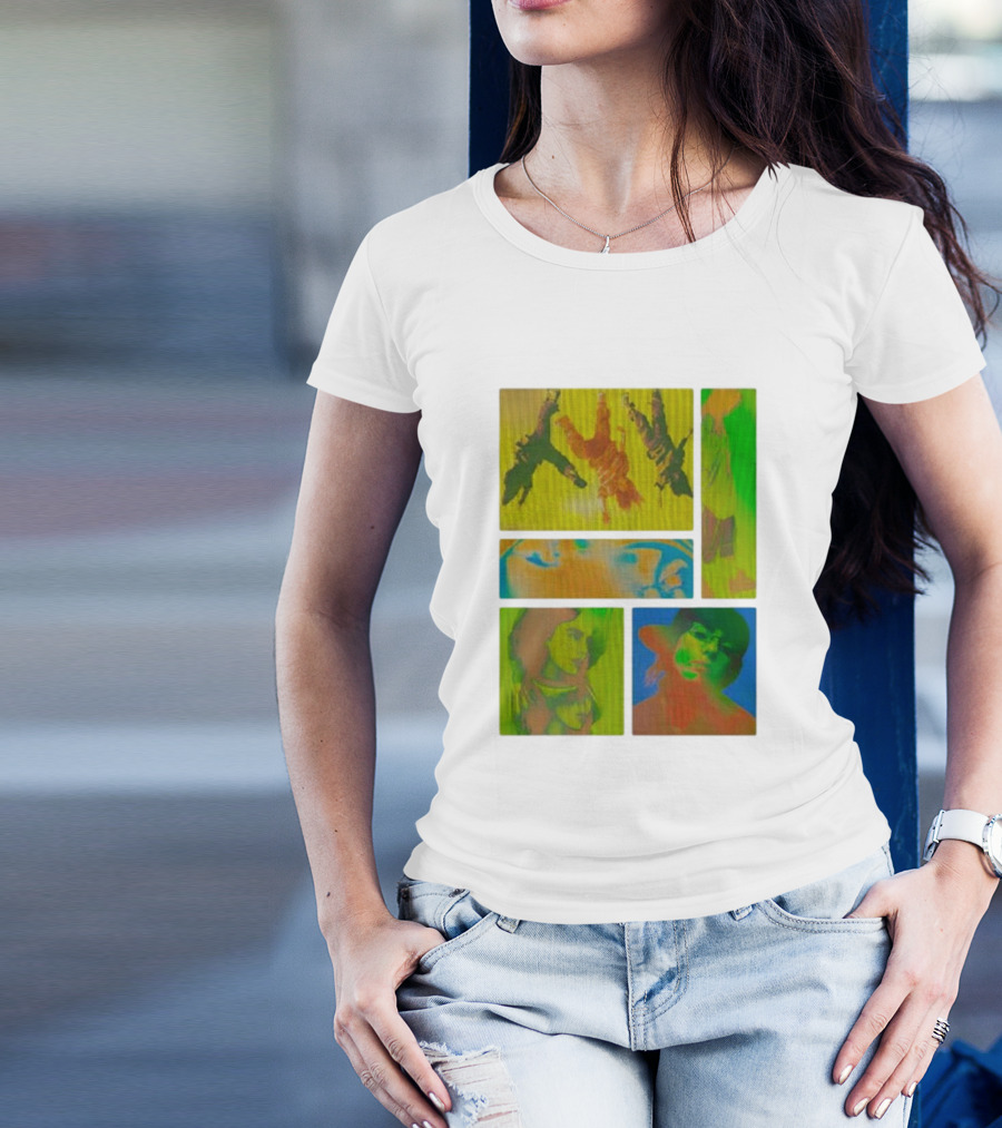 Billie Eilish Birds Of A Feather Collage Thermal Five-Panel Abstract Portraits Multicolor T-Shirt