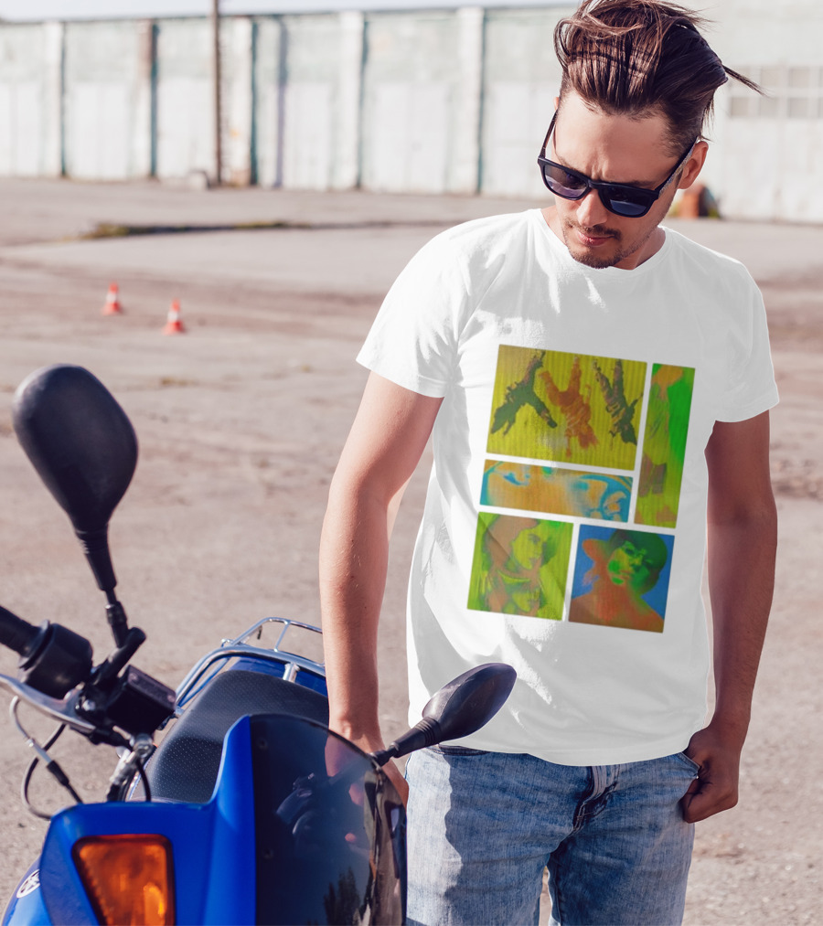 Billie Eilish Birds Of A Feather Collage Thermal Five-Panel Abstract Portraits Multicolor T-Shirt