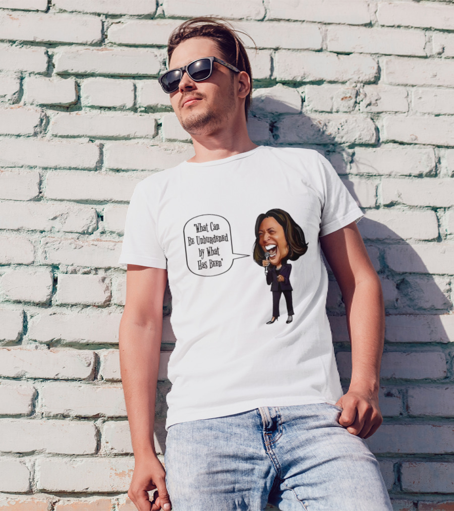 Kamala Harris What Can Be Unburdened By What Has Been Caricature Speech Bubble T-Shirt
