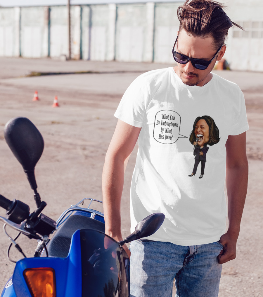 Kamala Harris What Can Be Unburdened By What Has Been Caricature Speech Bubble T-Shirt