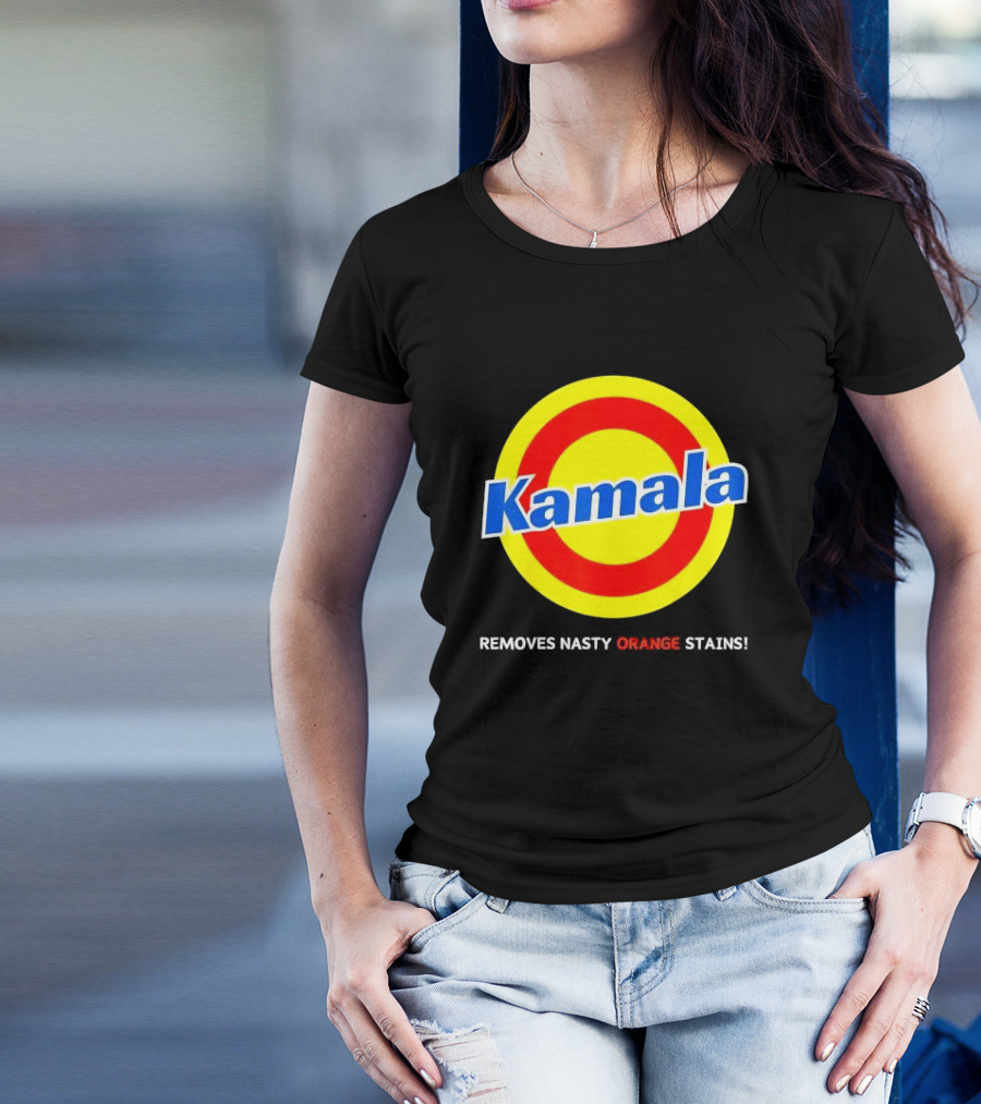 Kamala Removes Nasty Orange Stains Detergent Vote For Blue T-Shirt
