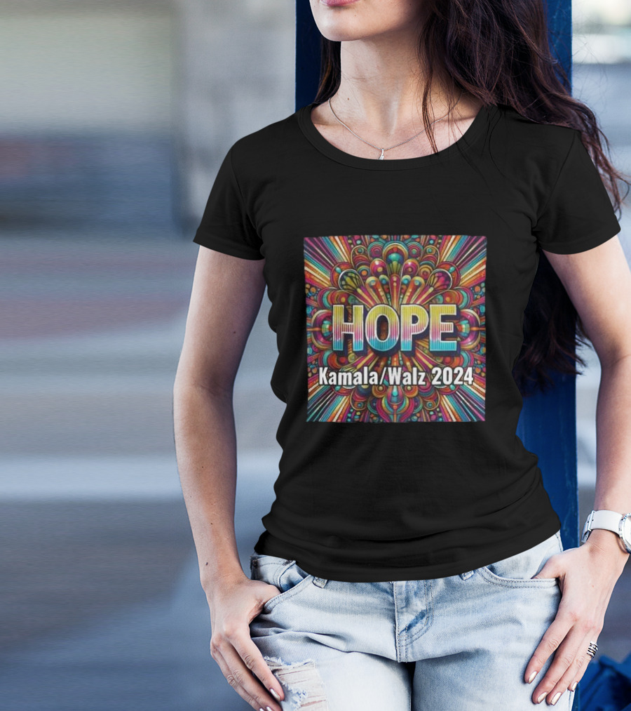 HOPE Kamala Walz 2024 Colorful Campaign Vision T-Shirt