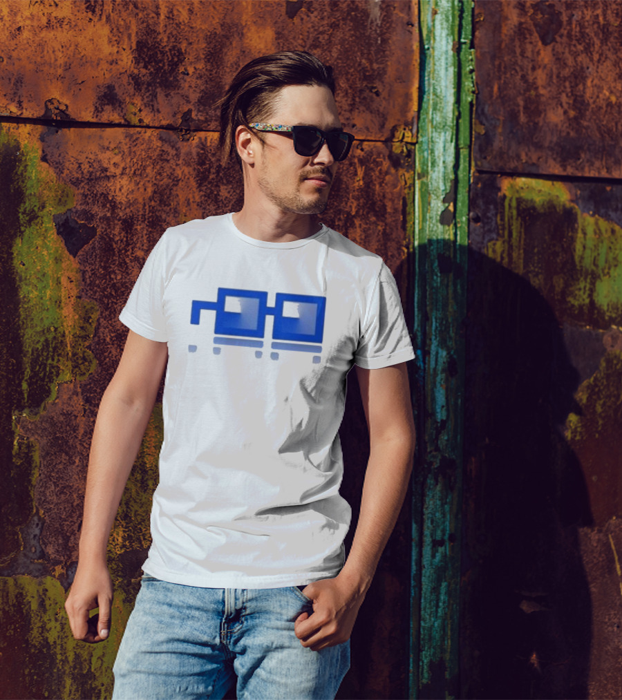 Based And Nounish Onchain Summer Pixelated Glasses T-Shirt