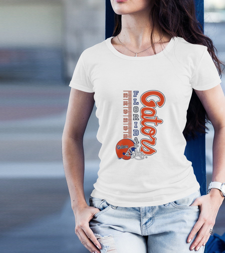 Florida Gators Football Helmet Scoreboard T-Shirt