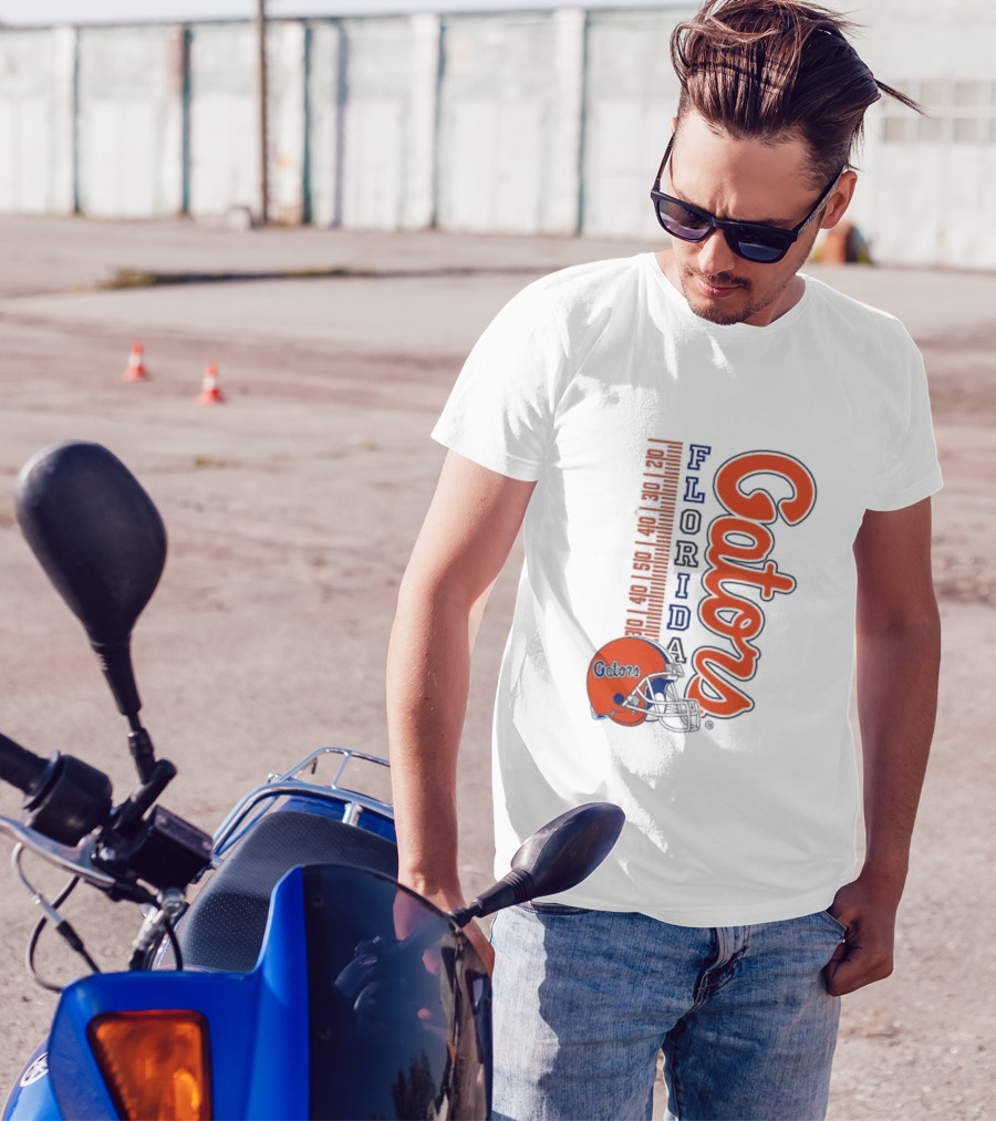 Florida Gators Football Helmet Scoreboard T-Shirt