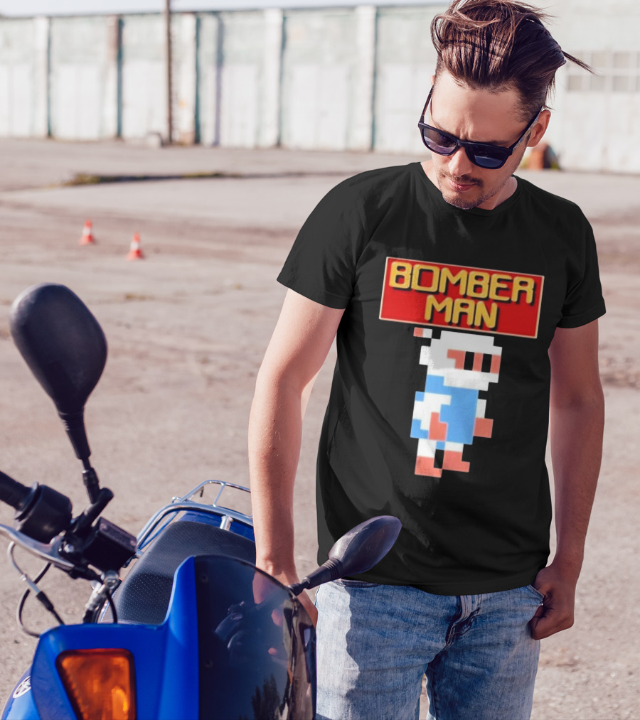 Bomberman Classic NES 8-Bit Video Game Icon T-Shirt