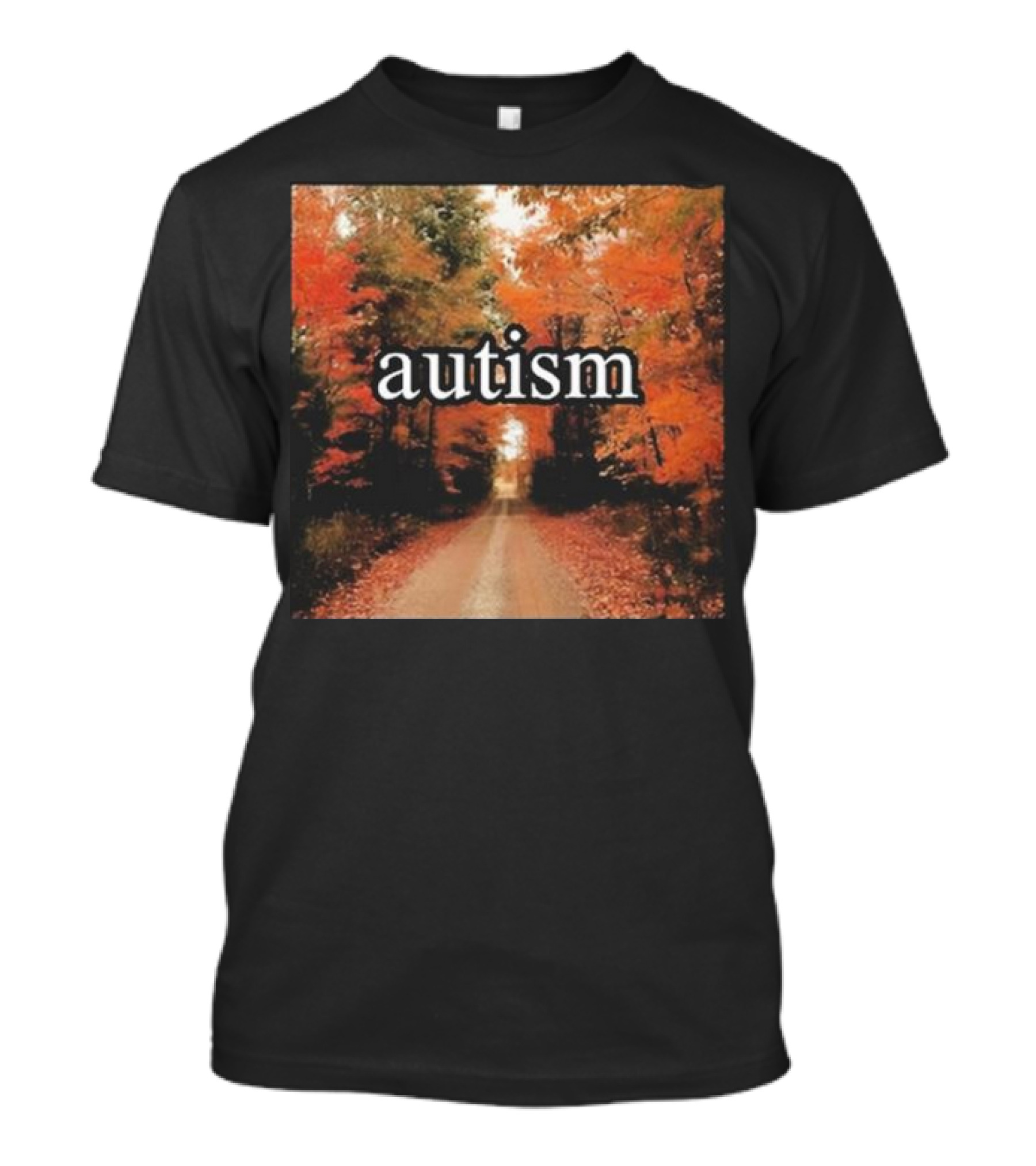 Autumn Pathway Celebration Of Autism In Fall Foliage T-Shirt