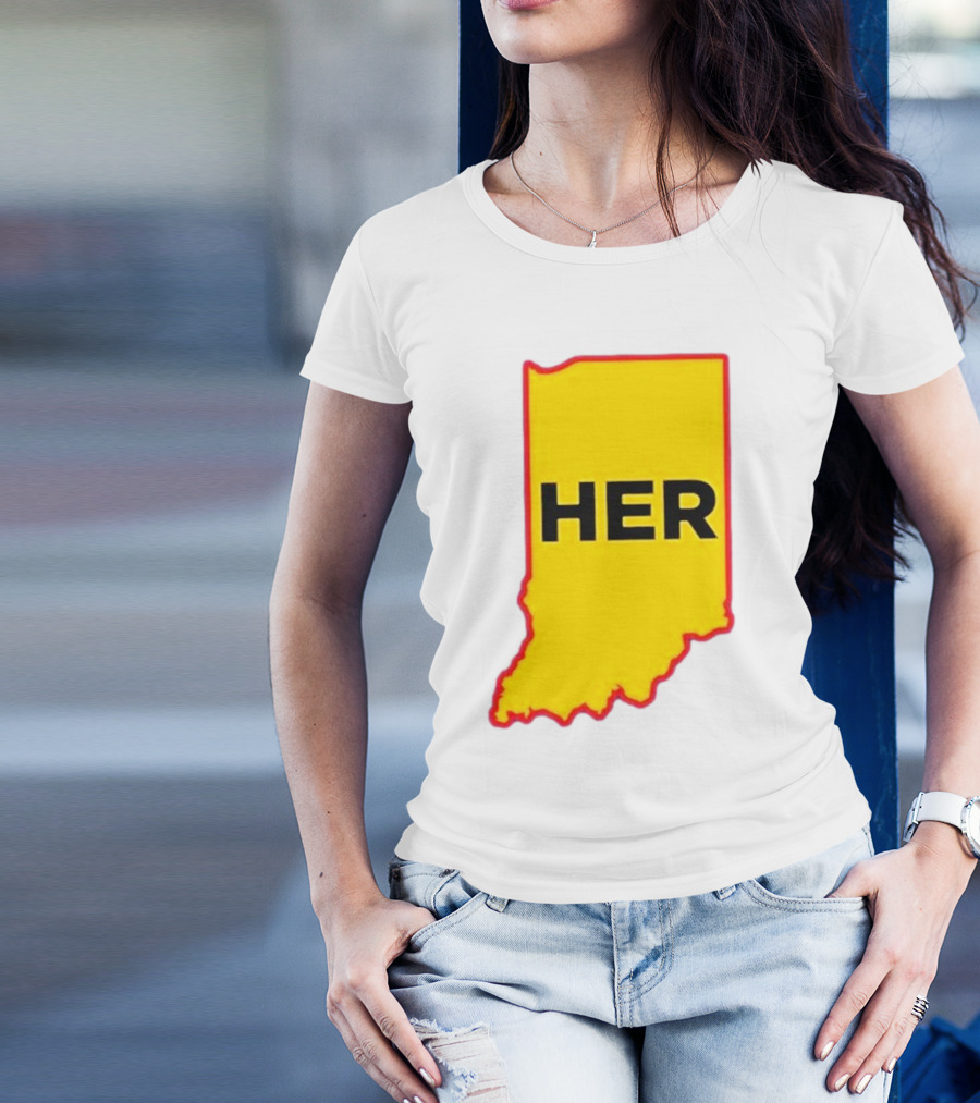 HER Indiana Outline Dave Portnoy 22 T-Shirt