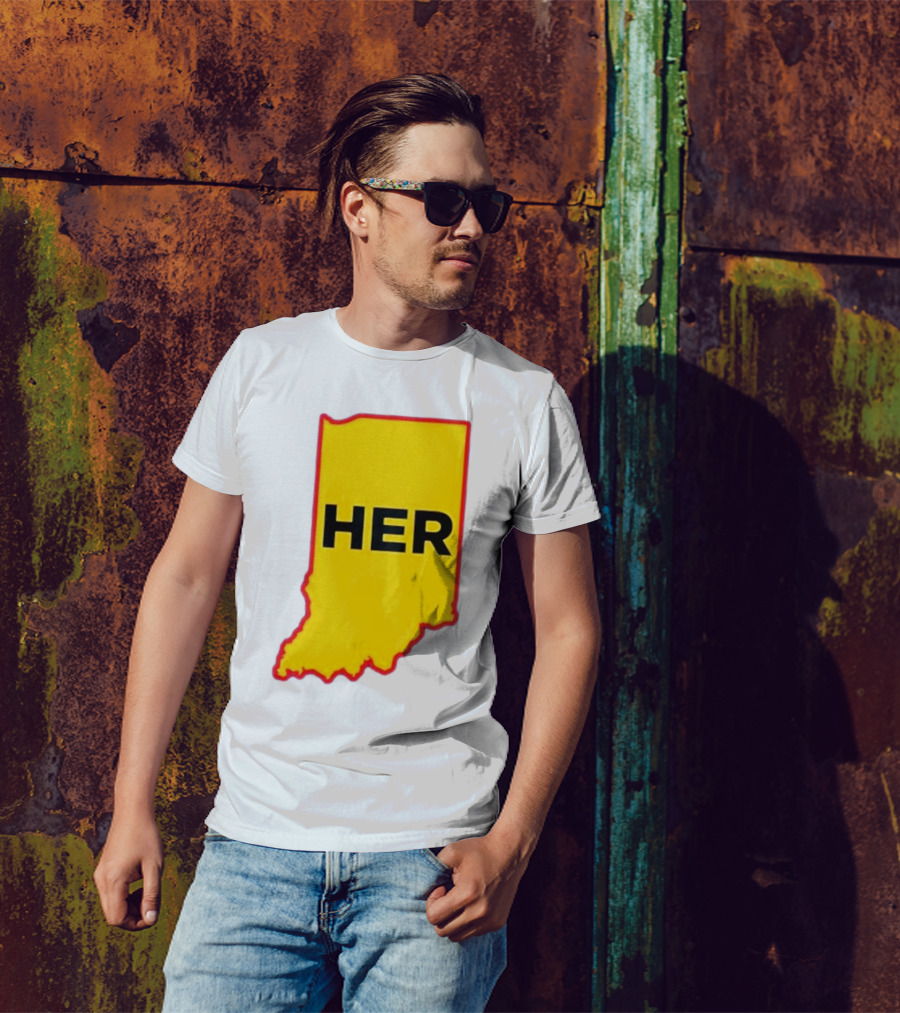HER Indiana Outline Dave Portnoy 22 T-Shirt