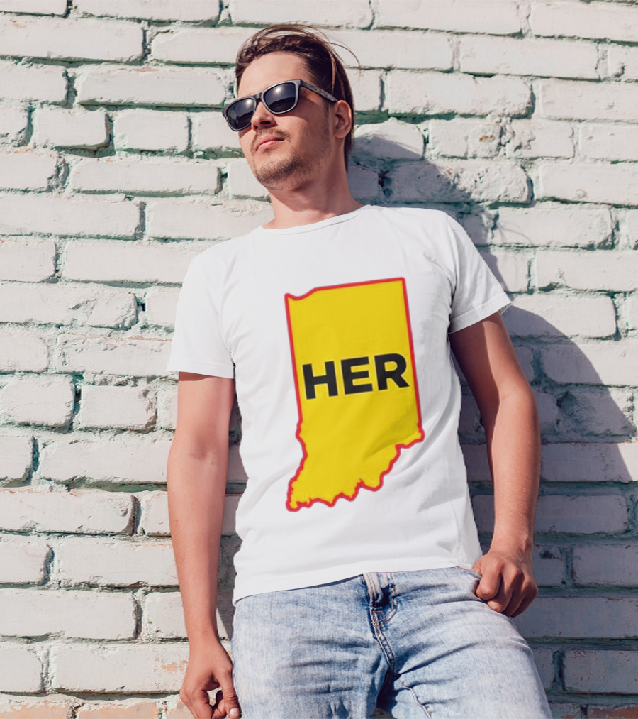 HER Indiana Outline Dave Portnoy 22 T-Shirt