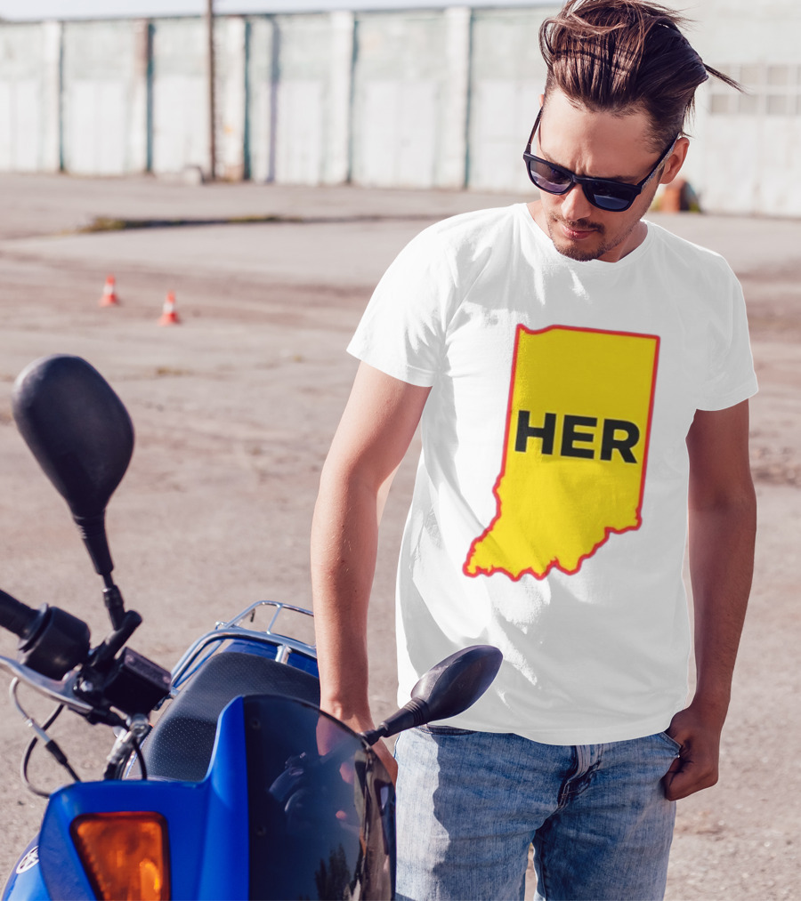 HER Indiana Outline Dave Portnoy 22 T-Shirt