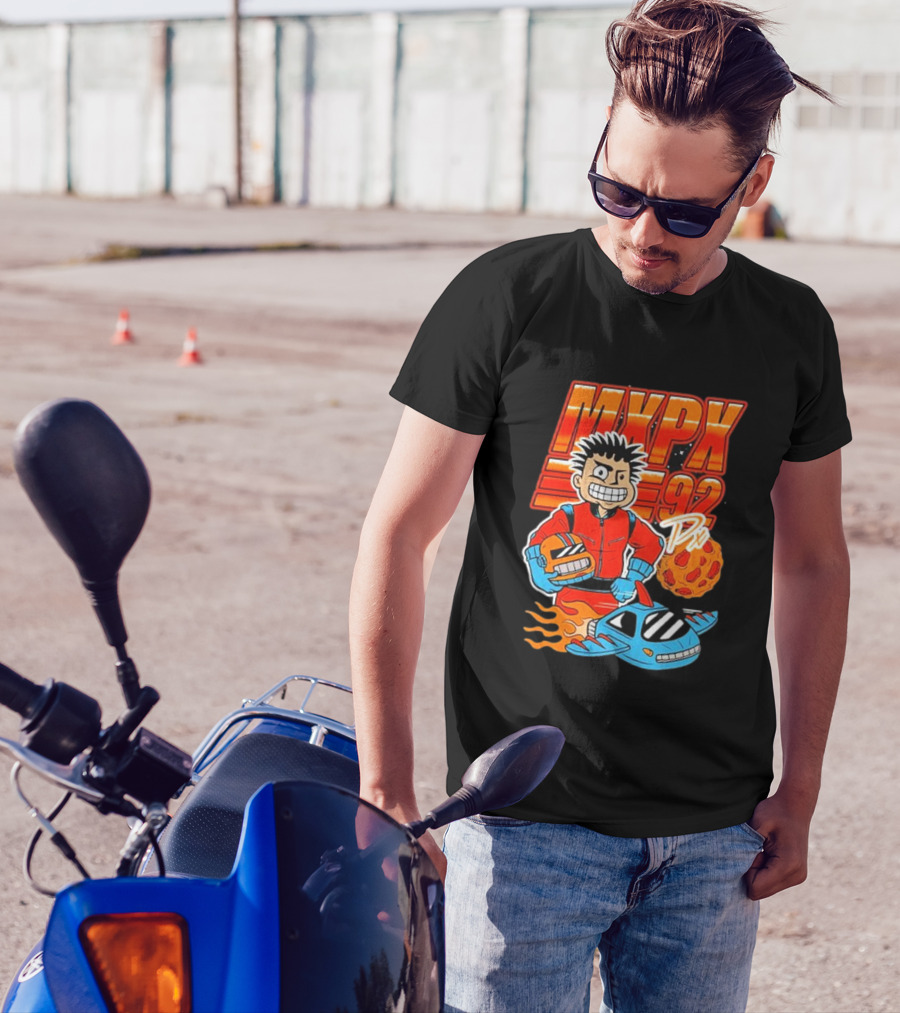 MXPX 92 PX Racing Cartoon Character With Space T-Shirt