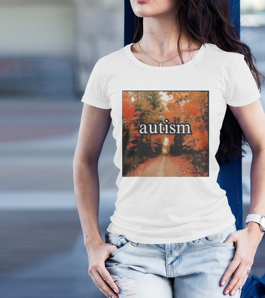 Autism In An Autumn Forest Pathway T-Shirt