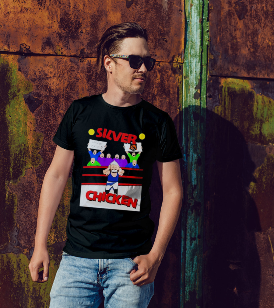 Silver Fox Ringside Champion Silver Chicken Fans T-Shirt