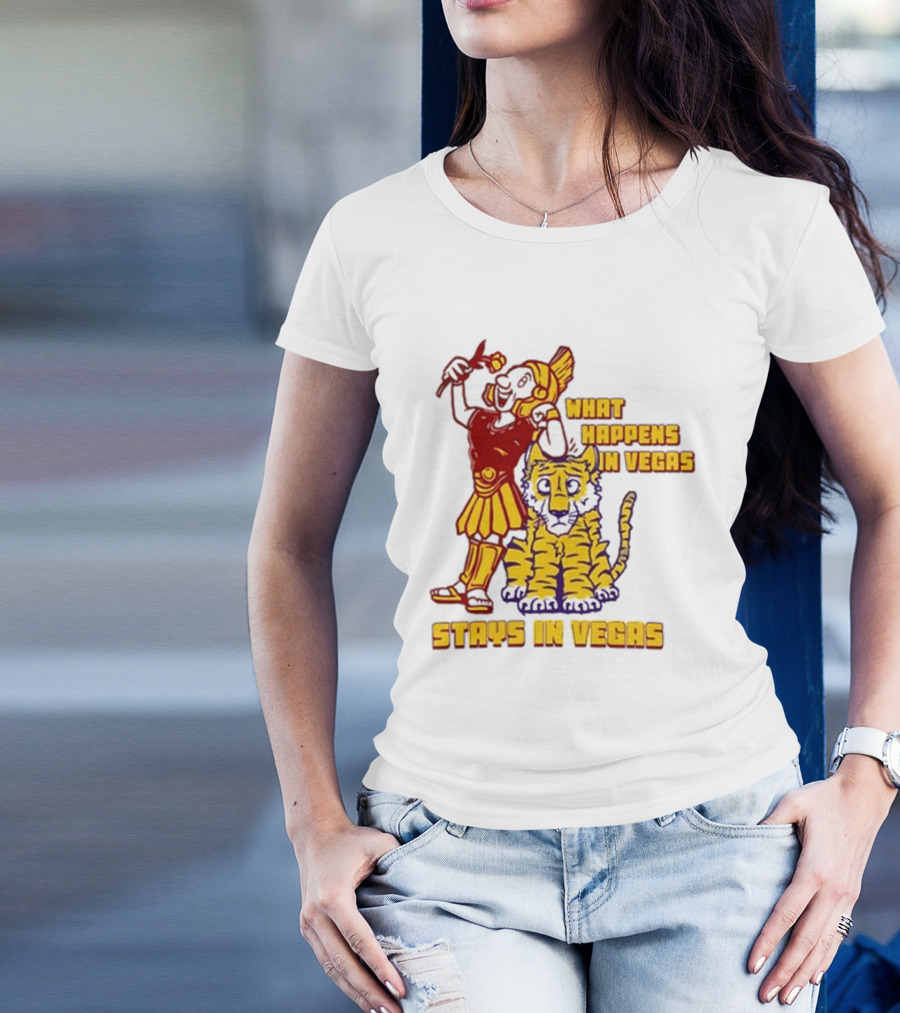 What Happens In Vegas Stays In Vegas Roman Gladiator Tiger T-Shirt