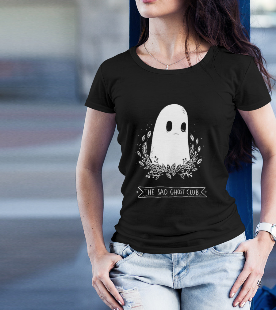 The Sad Ghost Club First Ever Ghost Surrounded By Floral Elements T-Shirt