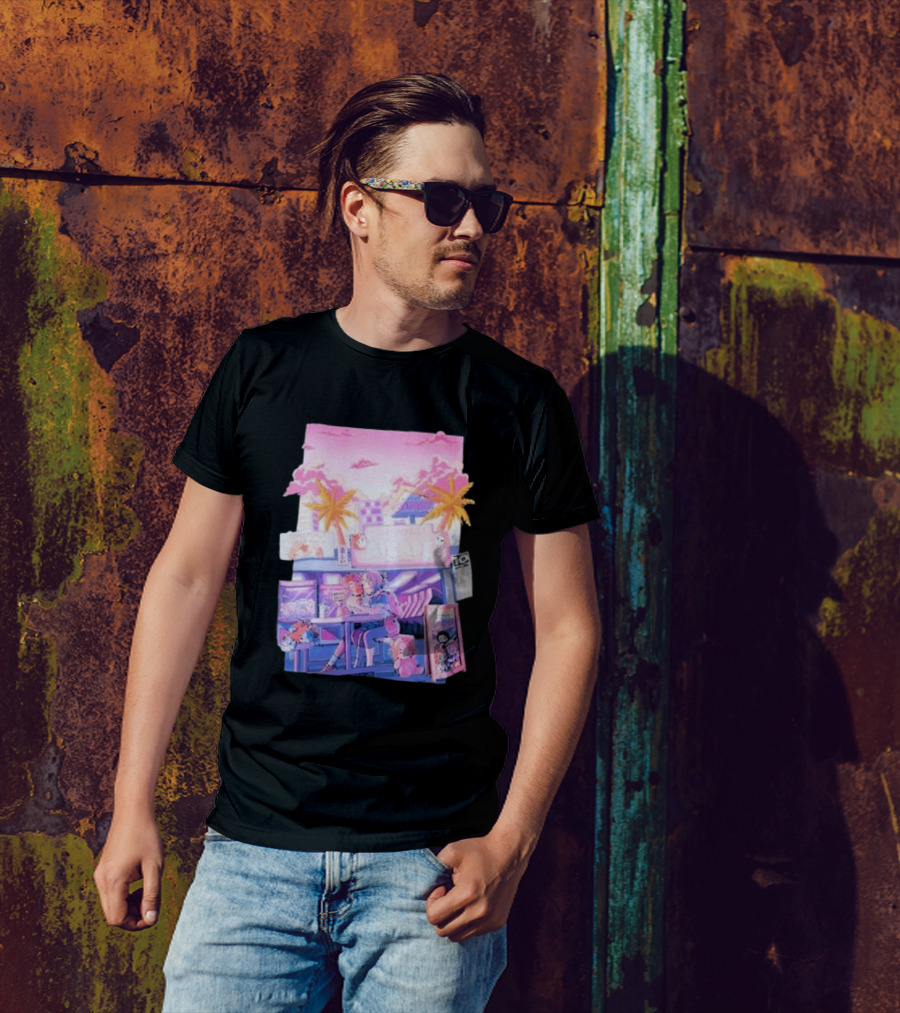 Game Grumps Arcade Neon Palm Trees T-Shirt