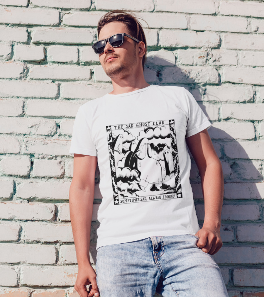 The Sad Ghost Club Clouds Sometimes Sad Always Spooky T-Shirt