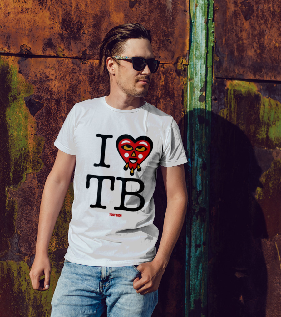 I Love TB Tout Bien Heart Face T-Shirt
