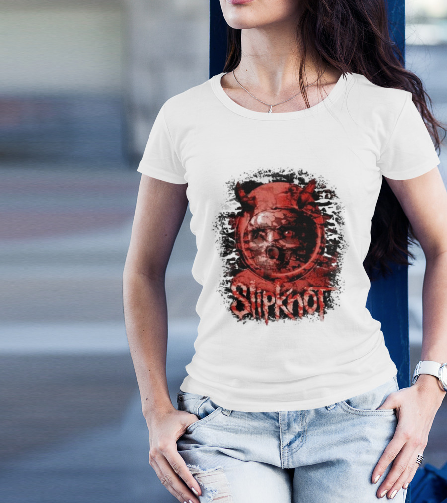 Slipknot Heller Air Capsule 001 Distorted Devil Mask T-Shirt