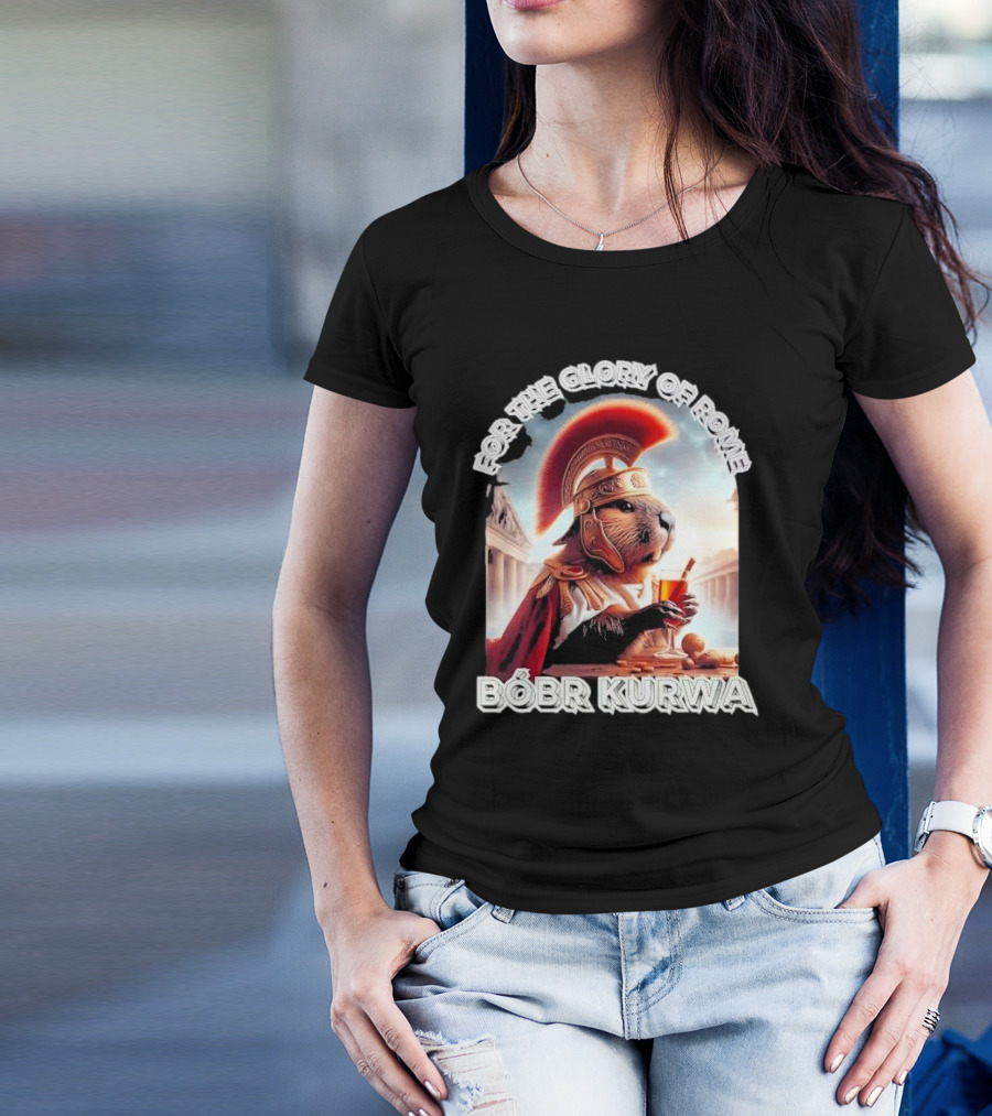 For The Glory Of Rome Bóbr Kurwa Roman Helmet Drink T-Shirt