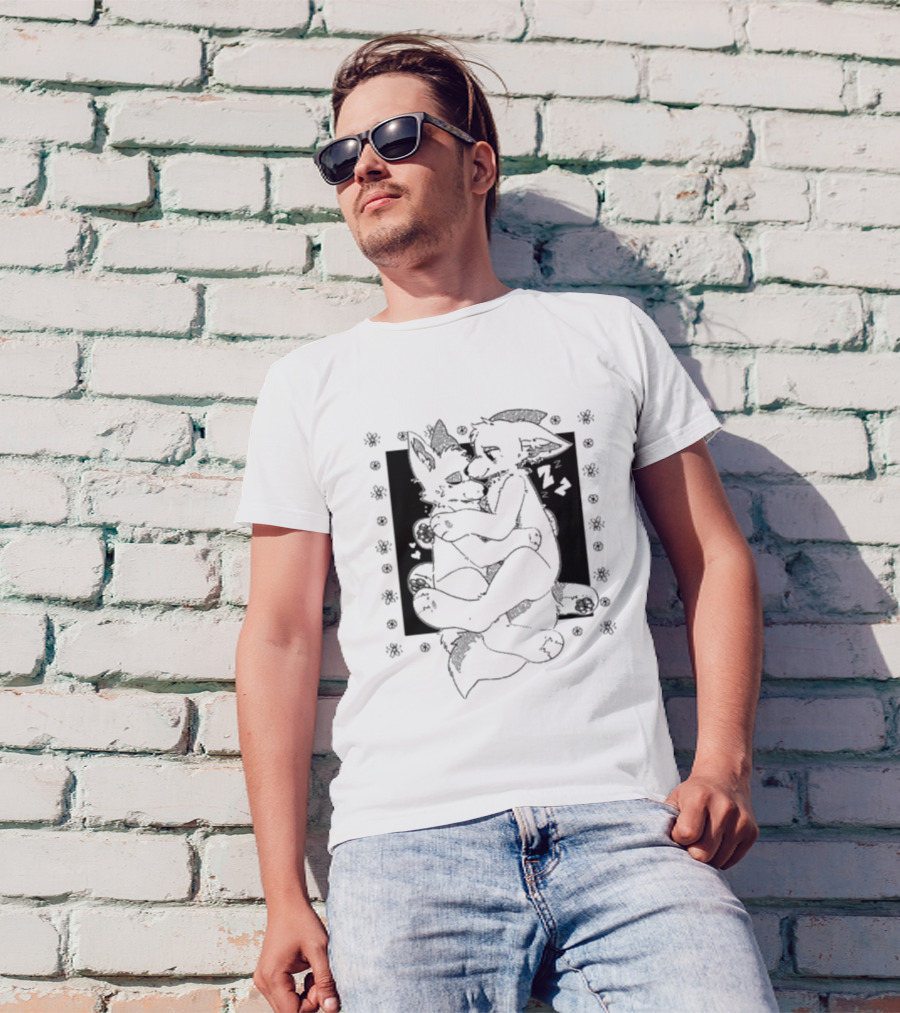 Furry Wolves Snuggle Embrace T-Shirt