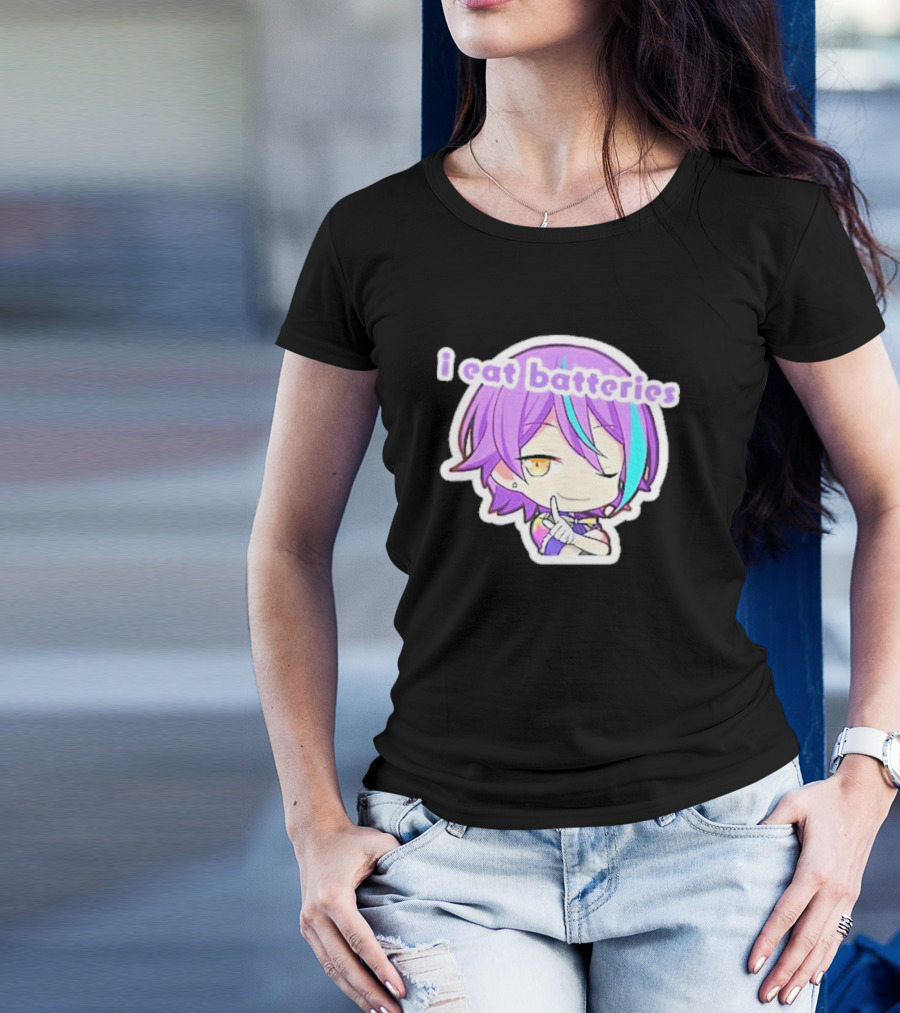 Rui Kamishiro I Eat Batteries Project Sekai Chibi Character T-Shirt