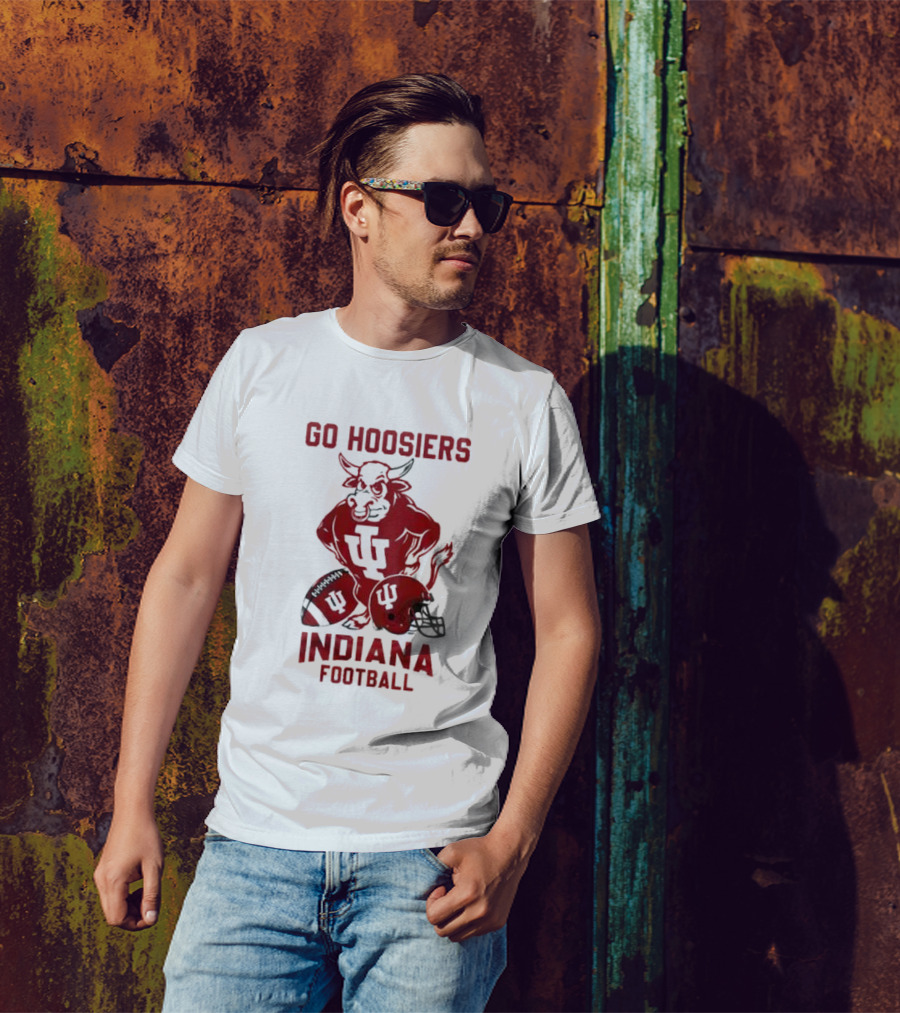 Go Hoosiers Indiana Football IU Bull And Helmet T-Shirt