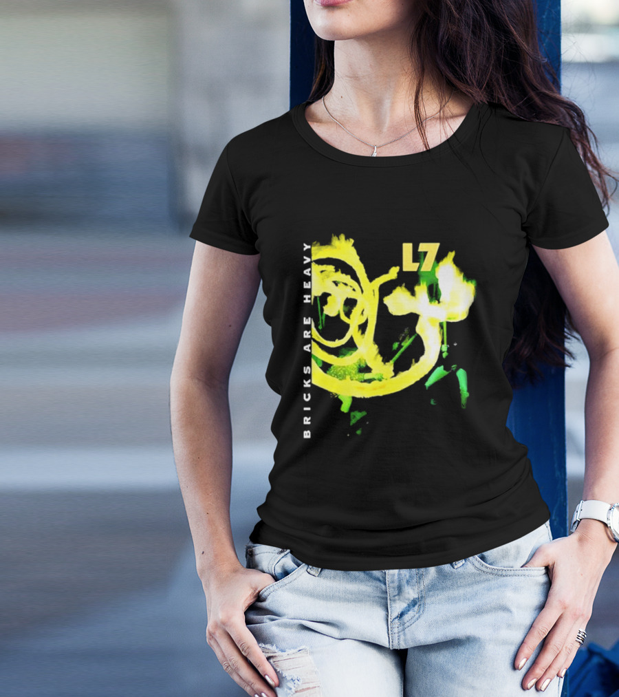 L7 Bricks Are Heavy Album Neon Graffiti T-Shirt