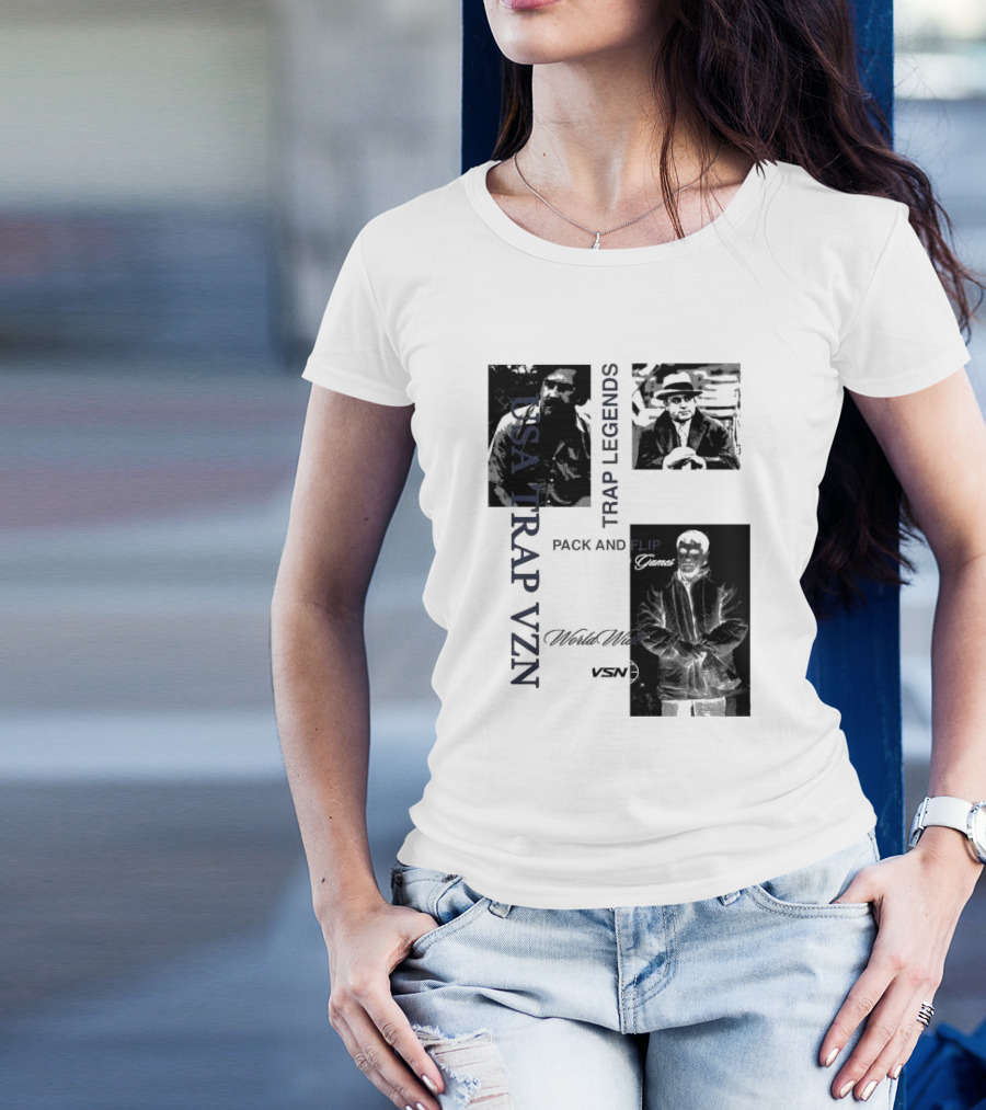 USA Trap VZN Trap Legends Pack And Flip Games World Wide VSN T-Shirt