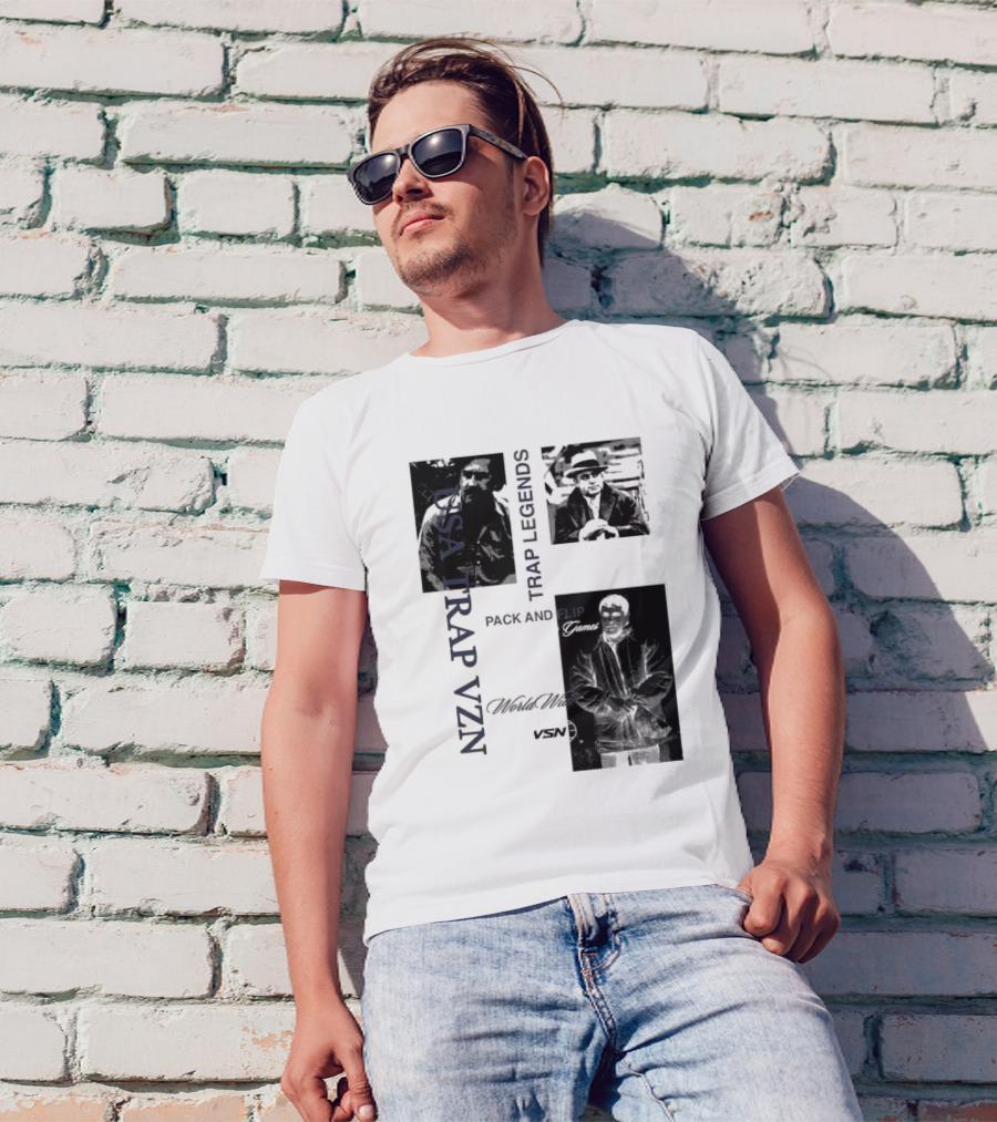 USA Trap VZN Trap Legends Pack And Flip Games World Wide VSN T-Shirt