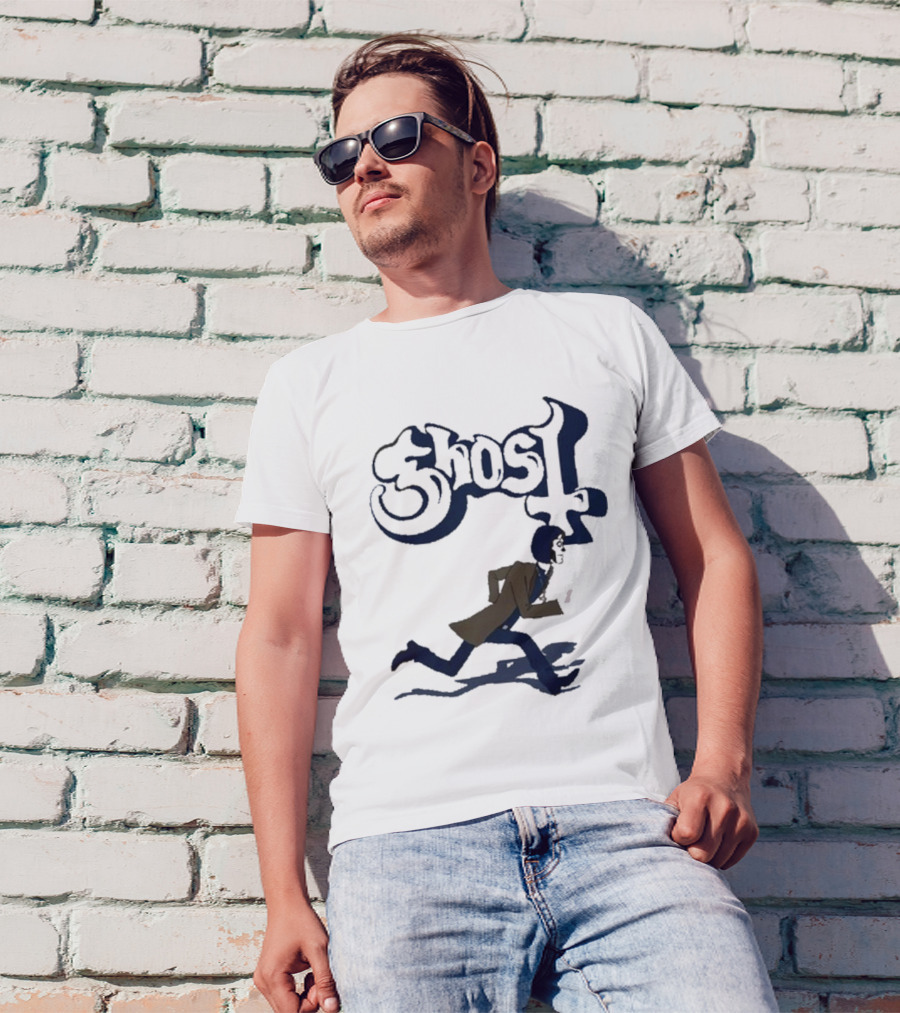 Ghost Band Retro Running Figure T-Shirt