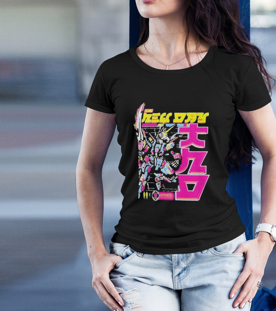 New Day Xaiver Woods Cyber Bunny Robot In Mecha T-Shirt
