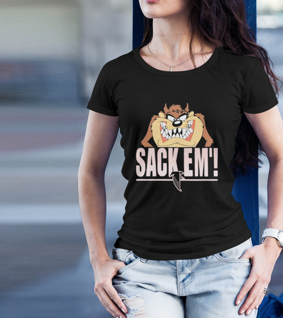 Looney Tunes Taz Sack Em Atlanta Falcons T-Shirt