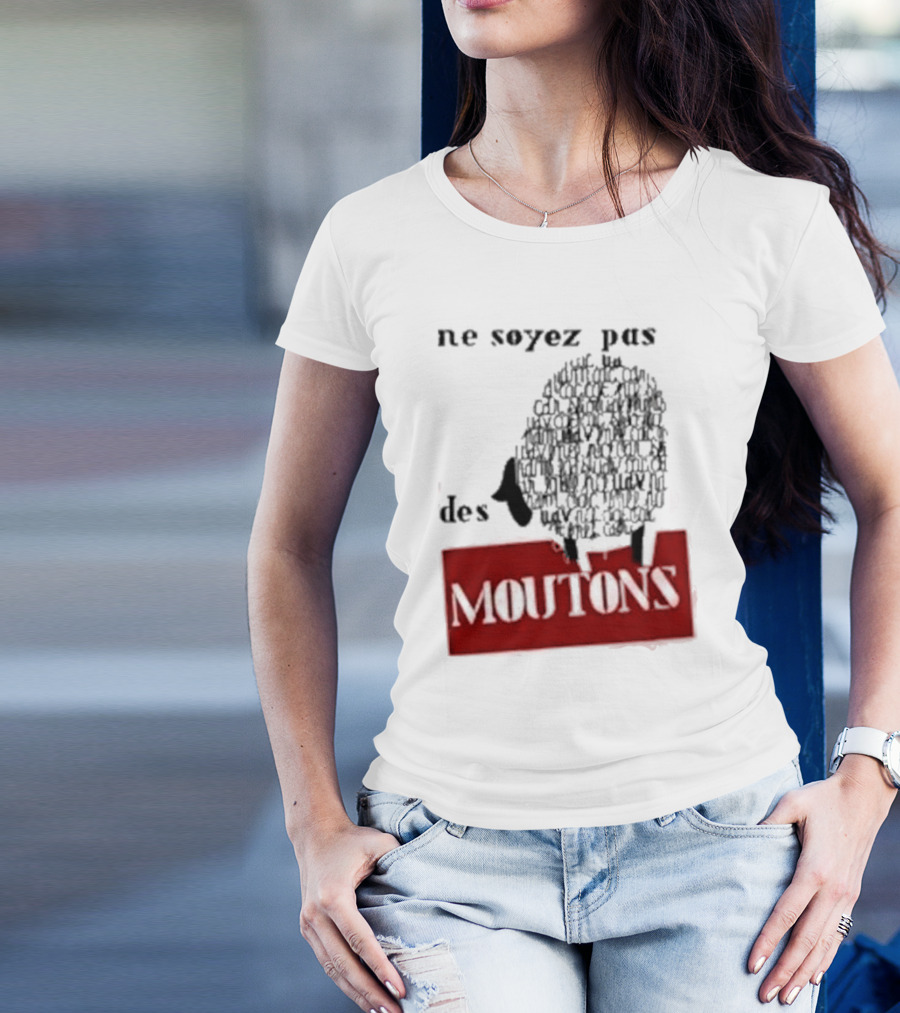 Ne Soyez Pas Des Moutons France 1960's Don't Be Sheep Protest T-Shirt