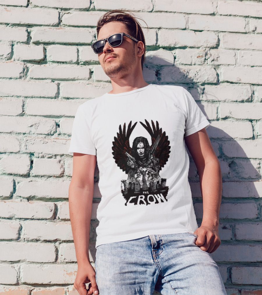 The Crow Fright Rags The Soul Can't Rest Retro Cemetery Wings T-Shirt