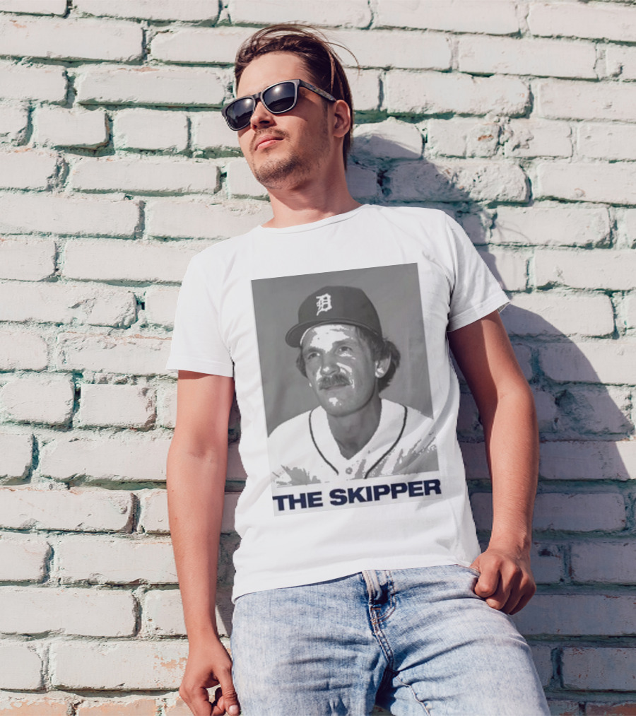 Beau Brieske Wearing Jim Leyland The Skipper Detroit Baseball Legend T-Shirt